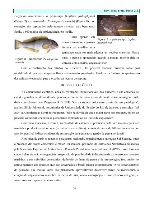 Revista Brasileira de Engenharia de Pesca