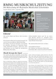 RMSG MUSIKSCHULZEITUNG - Musikschule Gelterkinden