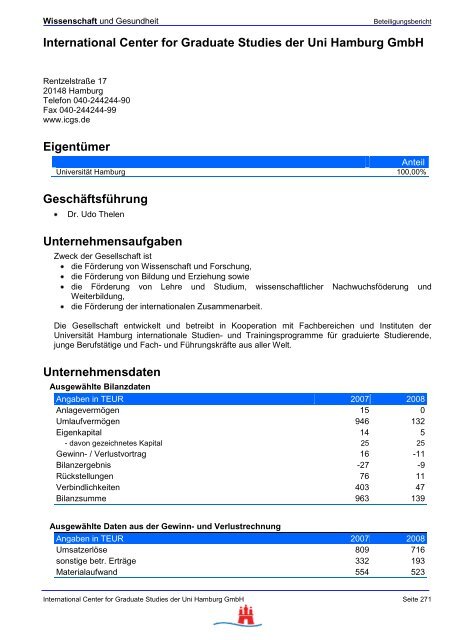 Hamburgs öffentliche Unternehmen - FHH Beteiligungsbericht ...