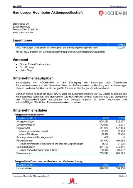 Hamburgs öffentliche Unternehmen - FHH Beteiligungsbericht ...