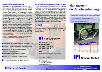 Management der Straßenerhaltung - IFI Consult GmbH