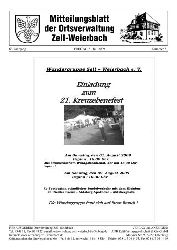 Wandergruppe Zell - Zell-Weierbach