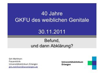 Gynäkologisches Universitäts-Krebszentrum Franken (GKF)