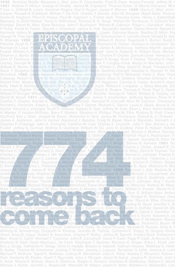 reasons to come back - Episcopal Academy