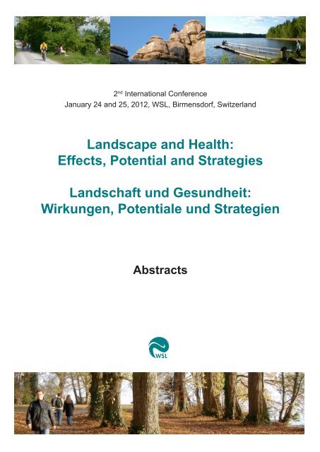 Landscape and Health: Effects, Potential and Strategies ... - WSL