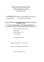 Bayerische Beamtenfachhochschule - Fachbereich ... - FHVR Soz