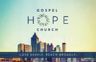Gospel Hope Prospectus