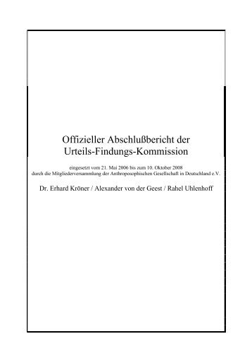 Offizieller Abschlußbericht der Urteils-Findungs ... - Tiny-Mundo