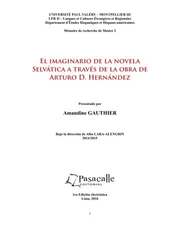 El imaginario de la novela selvática en la obra de Arturo D. Hernández