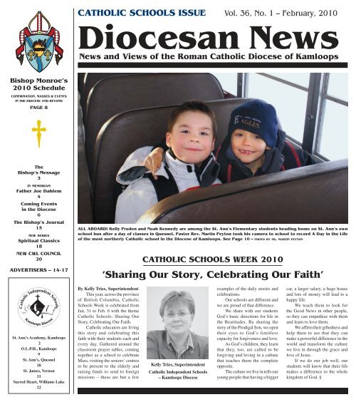 DNEWS FEBRUARY 2010 - the Roman Catholic Diocese of Kamloops