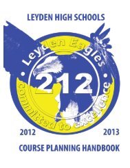 Course Planning Handbook - Leyden High School District 212