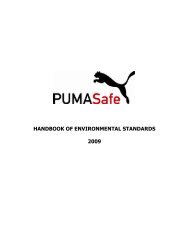 Handbook, Environmental Standards - Puma