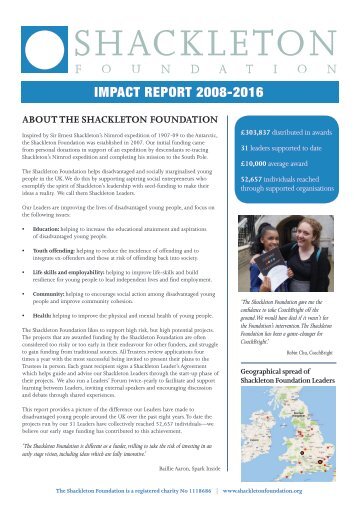 Shackleton Foundation Impact Report 2016 final