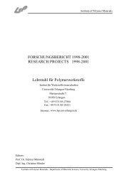 Contents - Lehrstuhl für Polymerwerkstoffe - Friedrich-Alexander ...