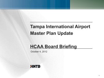 Tampa International Airport Master Plan Update HCAA Board Briefing