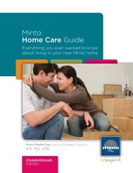Download the Minto Home Care Guide - Condo