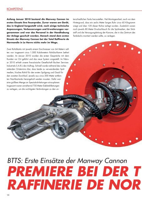 Erste Einsätze der Manway Cannon - Buchen UmweltService GmbH