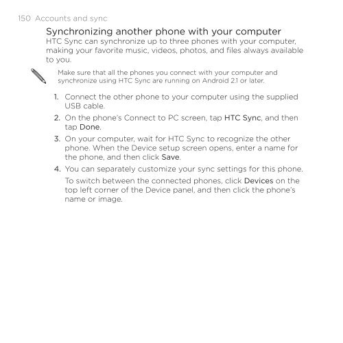 MASTER YOUR DEVICE - HTC