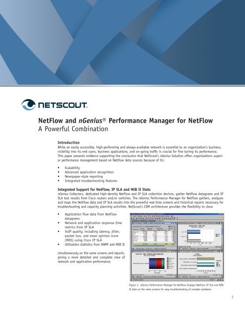 Integrating NetFlow Data into Your Network and Application - NetScout