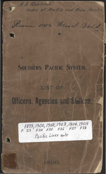 Officers, Agencies and Stations. - Central Pacific Railroad ...