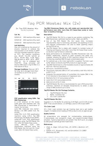 Taq PCR Master Mix (2x) - roboklon