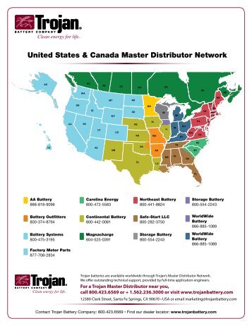 United States & Canada Master Distributor Network - Trojan Battery ...