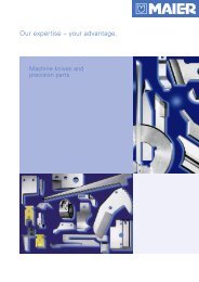 Maier-Unitas GmbH - Machine knives and precision parts