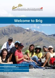 Welcome to Brig - César Ritz Colleges Switzerland