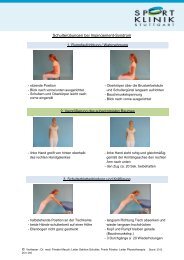 SchulterÃ¼bungen Bei Impingement-Syndrom - Sportklinik-Stuttgart