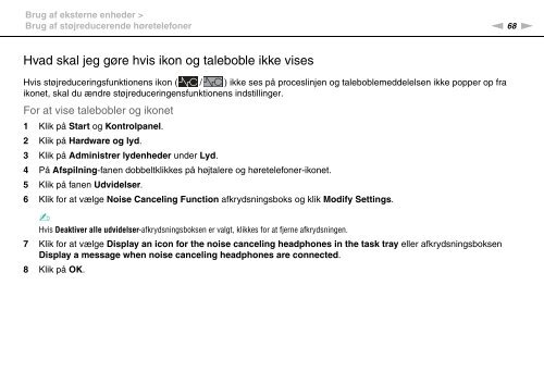 Sony VGN-P29VN - VGN-P29VN Mode d'emploi Danois