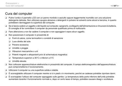 Sony VGN-P29VN - VGN-P29VN Mode d'emploi Italien