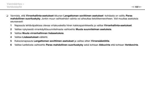 Sony VGN-P29VN - VGN-P29VN Mode d'emploi Finlandais