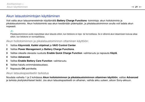 Sony VGN-P29VN - VGN-P29VN Mode d'emploi Finlandais