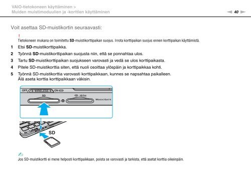 Sony VGN-P29VN - VGN-P29VN Mode d'emploi Finlandais