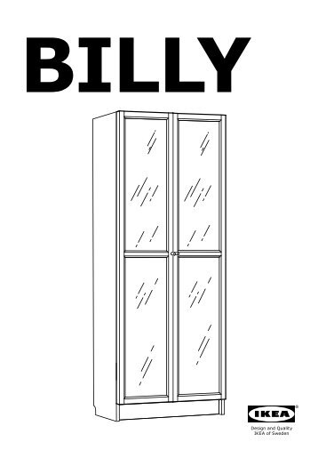 Ikea BILLY libreria con anta a vetro - 20323805 - Istruzioni di montaggio