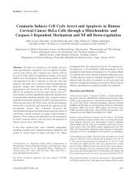 Coumarin Induces Cell Cycle Arrest and Apoptosis in Human - In Vivo