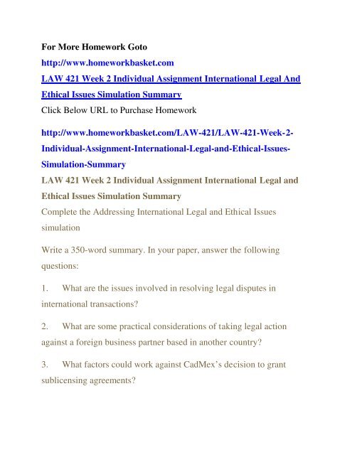 LAW 421 UOP Homework,LAW 421 UOP Assignment,UOP LAW 421 Entire Course,LAW 421 UOP Help