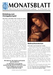 Ausgabe Nr. 03 / 07.12.2012 - Montagsblatt