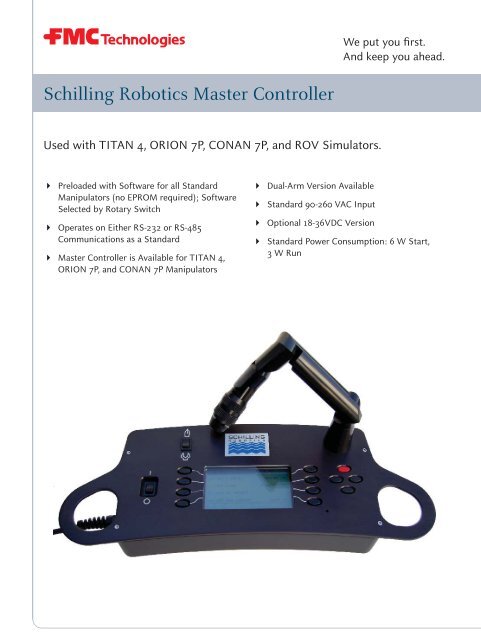 Master Controller Datasheet - Schilling Robotics