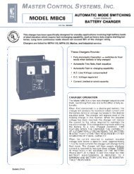 MBC6: - Automatic Mode Switching - Master Control Systems, Inc