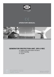 operator's manual generator protection unit, gpu-3 rec - Deif