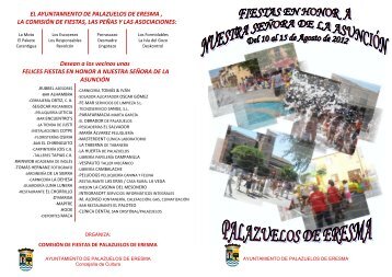 Programa de fiestas para imprimir - Ayuntamiento de Palazuelos de ...