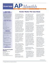 Vendor Master File Case Study - The Accounts Payable Network