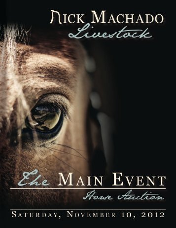 The MAIN EVENT - Rick Machado Livestock