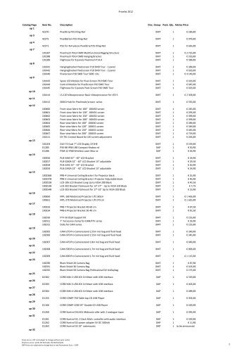 Pricelist 2012 Catalog Page Item No. Description ... - SLM-Solutions.lv