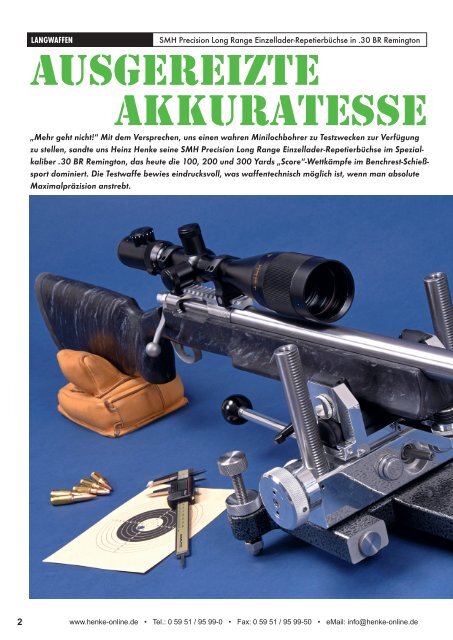 Henke-Infoblatt: Rifle Rest NEO
