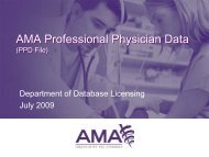 AMA Professional Physician Data (PPD File) - Redi-Data