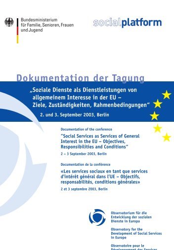 the Green Paper on SGI - Soziale Dienste in Europa