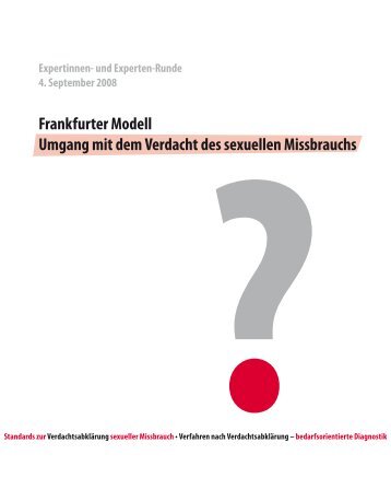Frankfurter Modell Umgang mit dem Verdacht des sexuellen - Violetta
