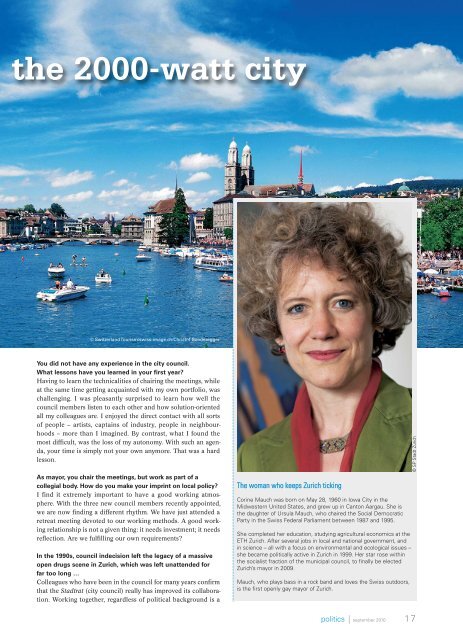 Corine Mauch: Powering - Swiss News